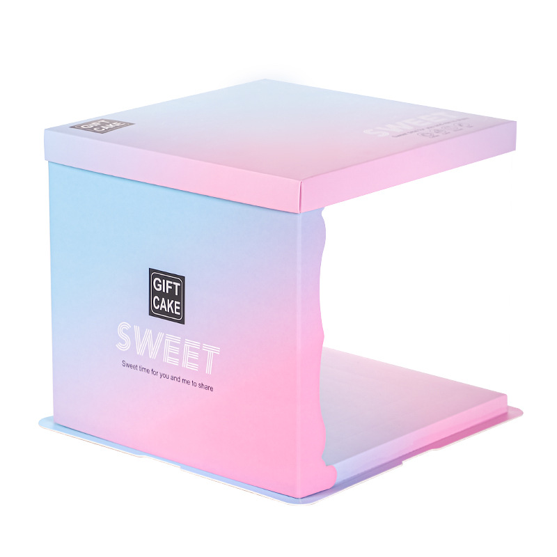 Individual White Translucent Cake Box